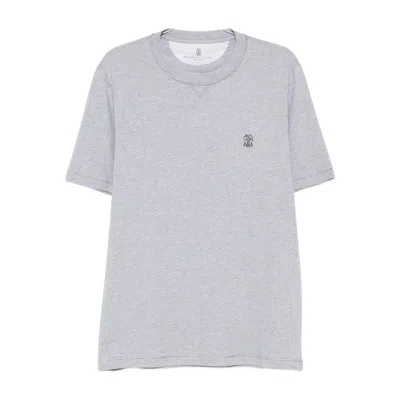 Brunello Cucinelli Embroidered Cotton T-shirt
