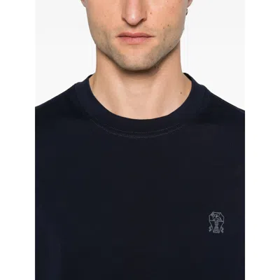 Brunello Cucinelli Cotton Jersey Crew Neck T-shirt With Logo Clothing