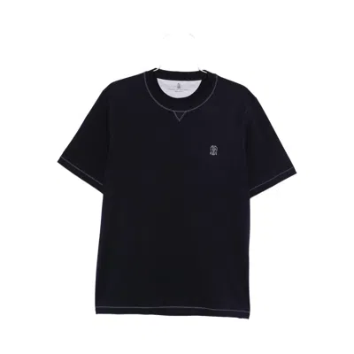 Brunello Cucinelli Slim Fit Crew-neck T-shirt In Lightweight Cotton Jersey In Black