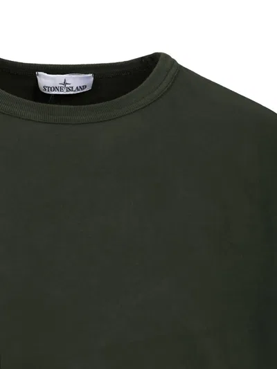 Stone Island Cotton Sweatshirt In Green