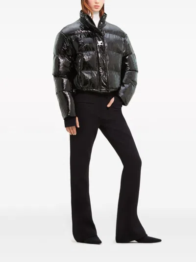 Courrèges Courreges Women Short Vinyl Down Jacket In Black