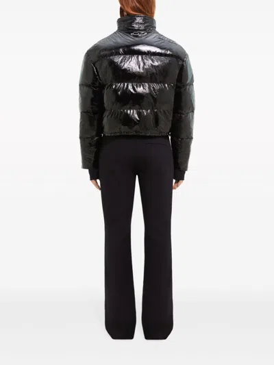 Courrèges Courreges Women Short Vinyl Down Jacket In Black