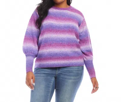 Karen Kane Plus Size Blouson Sleeve Sweater In Lavender