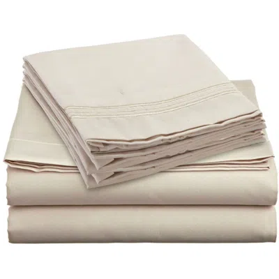 Hivvago King Size 4-piece Sheet Set In Beige Cream Brushed Microfiber
