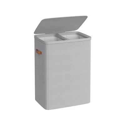 Breebe 44.9 Gal. Laundry Hamper With Lid And Handles In Gray