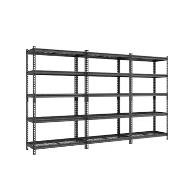 Breebe 5-tier Storage Shelves 3pcs Set - Black In Black