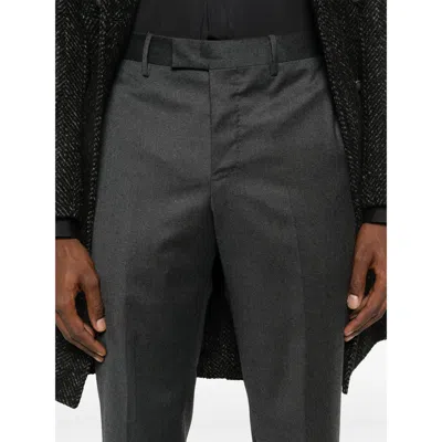 Pt Torino Tailored Trousers Sharp Finish In Gray