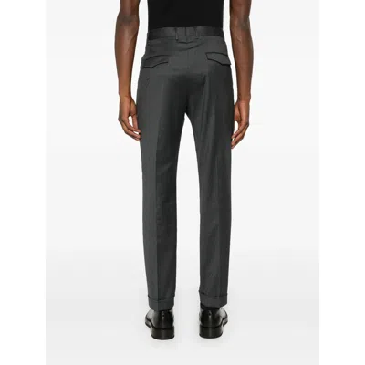 Pt Torino Tailored Trousers Sharp Finish In Gray