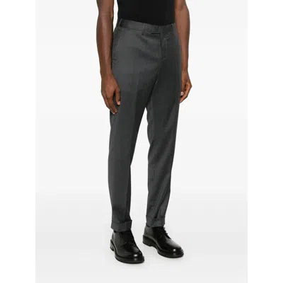Pt Torino Tailored Trousers Sharp Finish In Gray