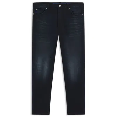 Hugo Boss Regular-fit Jeans In Faded Dark-blue Denim In Blue