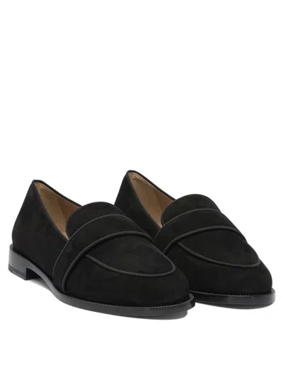 Aquazzura Martin Grosgrain-trimmed Suede Loafers
