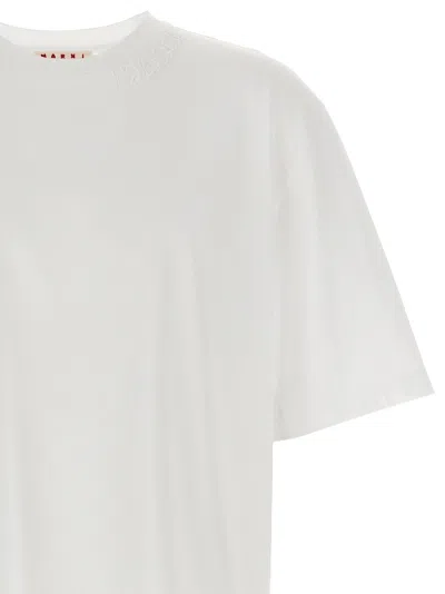 Marni T-shirt In Cotone Bianco Uomo In White