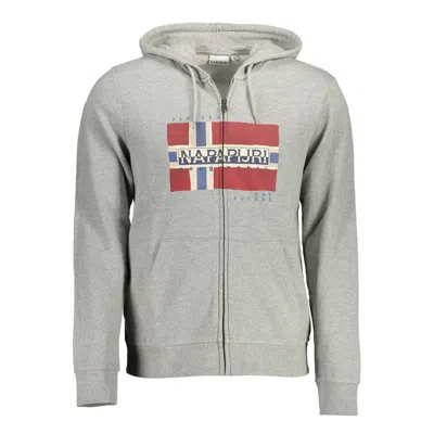 Napapijri Gray Cotton Sweater In Gray