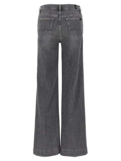 7 For All Mankind Denim Trousers With Belt Loops In Multi