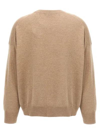 Brunello Cucinelli Monile Crop Sweater Sweaters And Cardigans Beige In Neutral