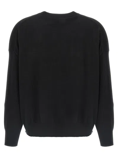 Brunello Cucinelli Cropped Sweater With Crew Neck And Decorative Detail In Black