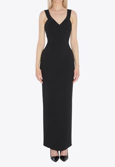 Solace London Women Nalani Maxi Dress In Black In Multi