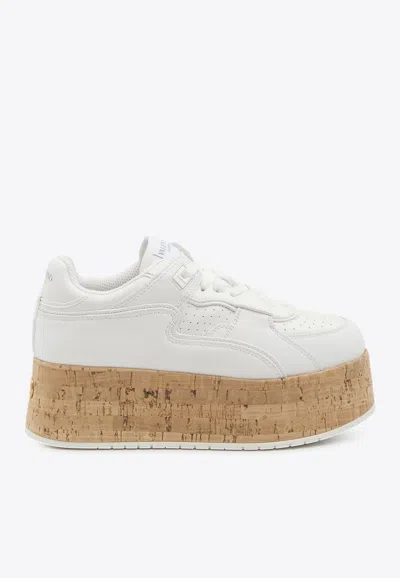 Valentino Freedots Xl Leather Platform Sneakers