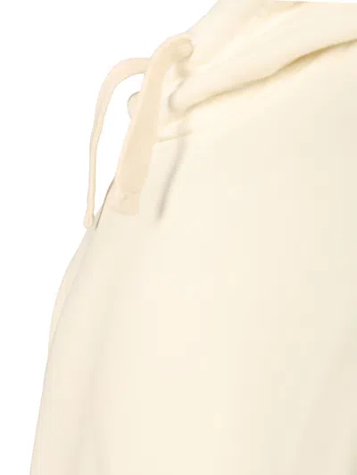 Stone Island Brushed Organic Cotton Fleece Hoodie Clothing In Nude