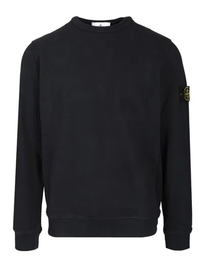 Stone Island Light Rws Pure Wool Sweater In Black