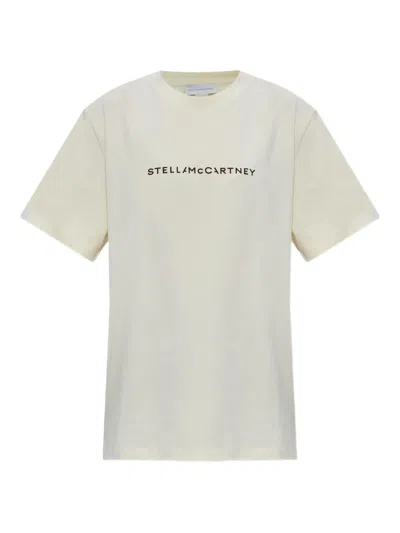 Stella Mccartney Womens Ivory Iconic Logo-print Cotton-jersey T-shirt