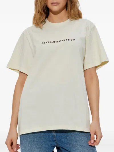 Stella Mccartney Womens Ivory Iconic Logo-print Cotton-jersey T-shirt