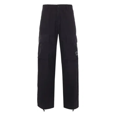 C.p. Company Cargo Style Trousers Featuring Adjustable Elements In Black