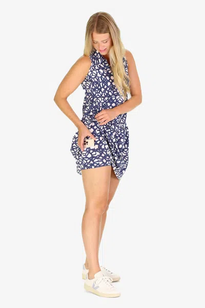 Duffield Lane The Mina Active Dress & Short In Navy Bowline In Blue