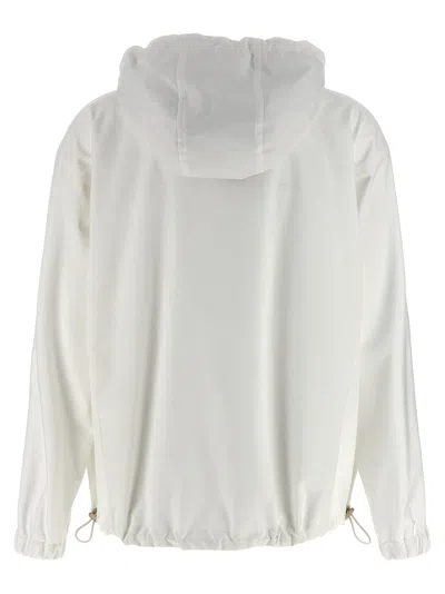Brunello Cucinelli Precious Trims Casual Jackets And Parka White