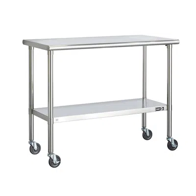 Hivvago Stainless Steel 2-ft Kitchen Island Cart Prep Table With Casters In Silver