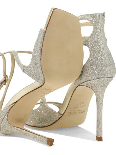Jimmy Choo Azia 75 Metallic Leather Sandals