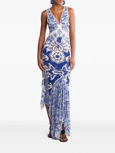 Etro Long Dress With Sequin Embroidery