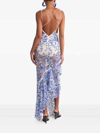 Etro Long Dress With Sequin Embroidery