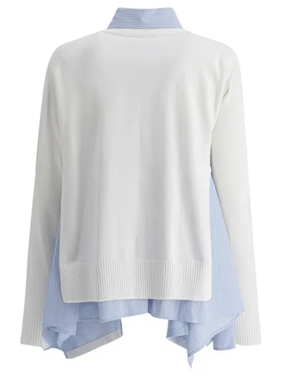 Sacai V-neck Layered Cardigan Patch Pockets