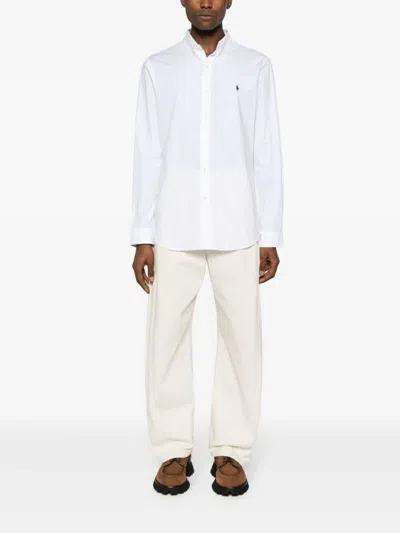 Polo Ralph Lauren Timeless White Shirt With Signature Polo Pony Motif In White