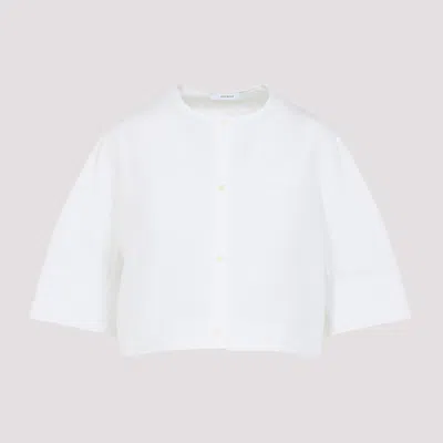 Givenchy Short-sleeved Cropped Shirt In White