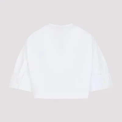 Givenchy Short-sleeved Cropped Shirt In White