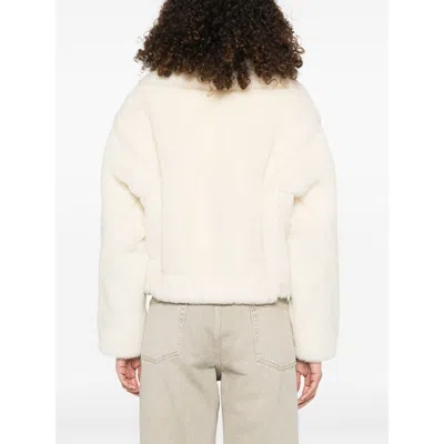 Max Mara Oggeri Teddy Short Coat In White