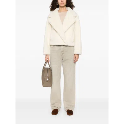 Max Mara Oggeri Teddy Short Coat In White