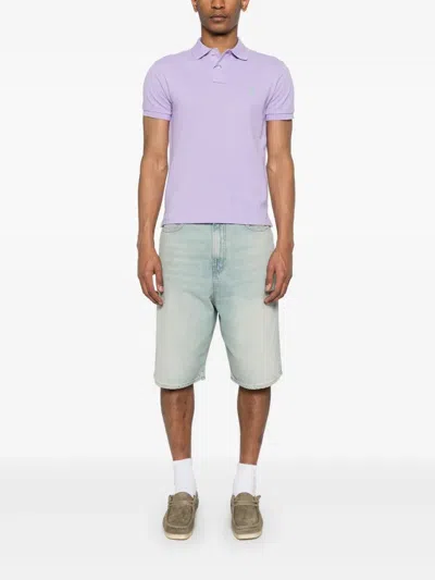 Polo Ralph Lauren Man Polo Shirt Lilac Size Xxl Cotton