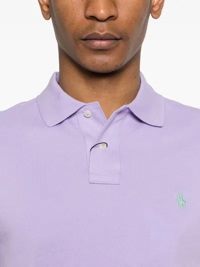 Polo Ralph Lauren Man Polo Shirt Lilac Size Xxl Cotton
