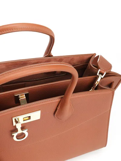 Ferragamo The New Studio Soft Leather Top-handle Bag