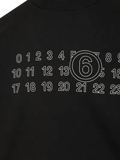 Mm6 Maison Margiela Sweatshirt With Numerical Graphics In Black