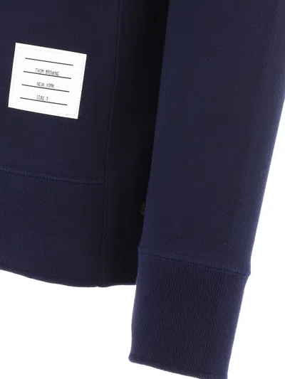 Thom Browne Engineered 4-bar Cotton Sweatshirt In Blue