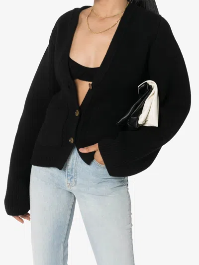 Khaite Scarlet Knitted Cardigan In Blue