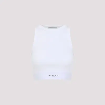 Givenchy Cropped Tank Top In Cotton With Band Clothing In White