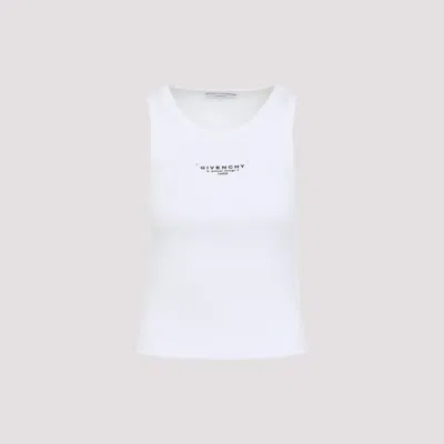 Givenchy Slim Tank Top With Logo Print In White