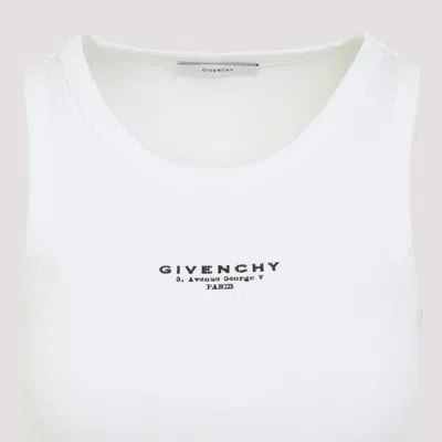 Givenchy Slim Tank Top With Logo Print In White