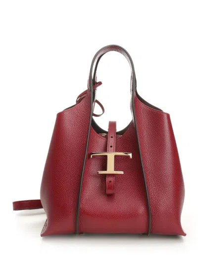 Tod's Tsb Shopping Pend. T Mini Handbags Bordeaux