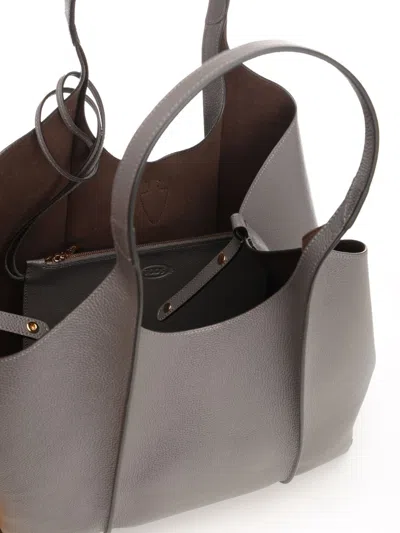 Tod's Tsb Shopping Pend. T Media Shoulder Bags Grey